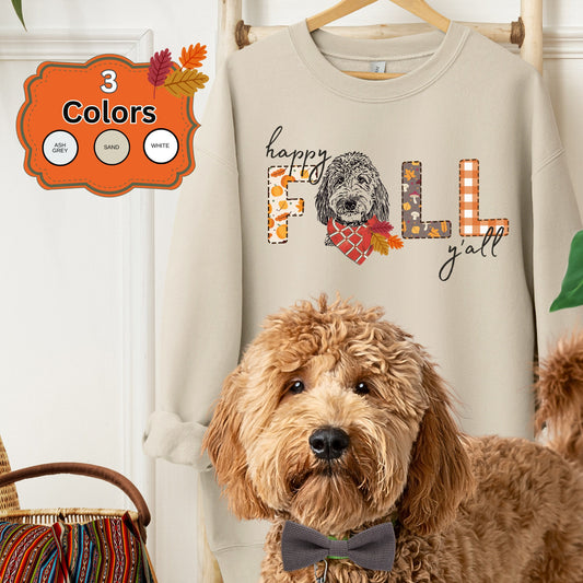 Doodle Dog Fall Sweatshirt - Doodle Mom Shirt, Autumn Doodle Dog Sweatshirt, Represents Goldendoodle, Labradoodle, Bernedoodle & M