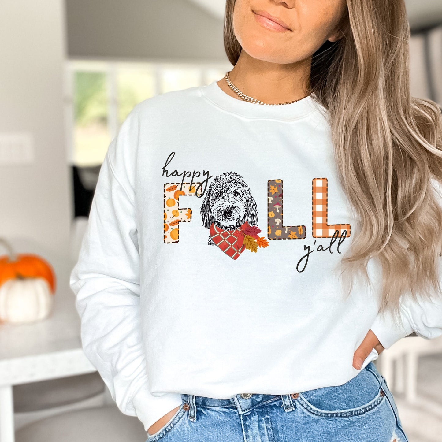 Doodle Dog Fall Sweatshirt - Doodle Mom Shirt, Autumn Doodle Dog Sweatshirt, Represents Goldendoodle, Labradoodle, Bernedoodle & M