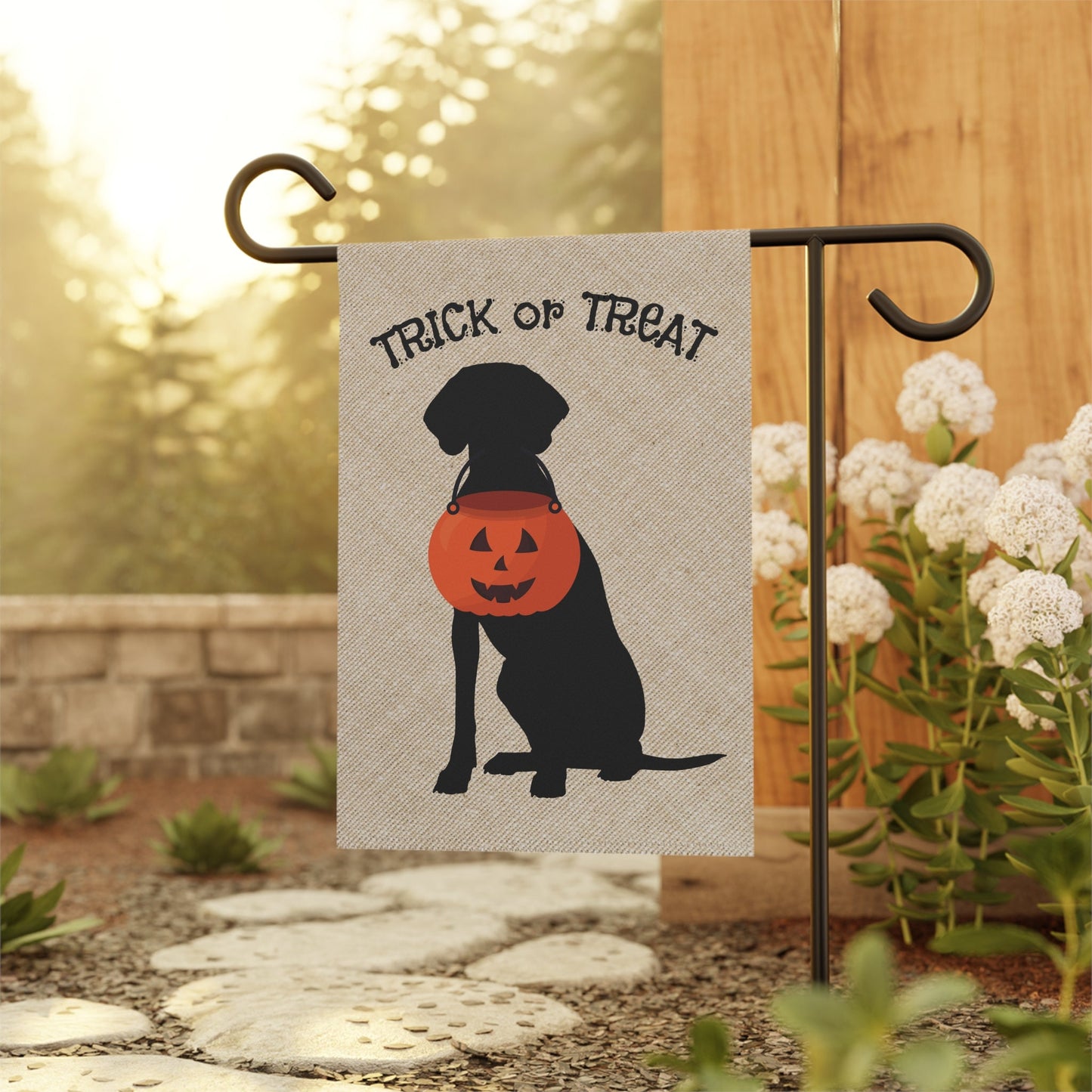 German Shorthaired Pointer Halloween Lawn & Garden House Flag - Gsp Mom Gift, Gsp Home Decor, Double-sided Banner, Stand Not Inclu