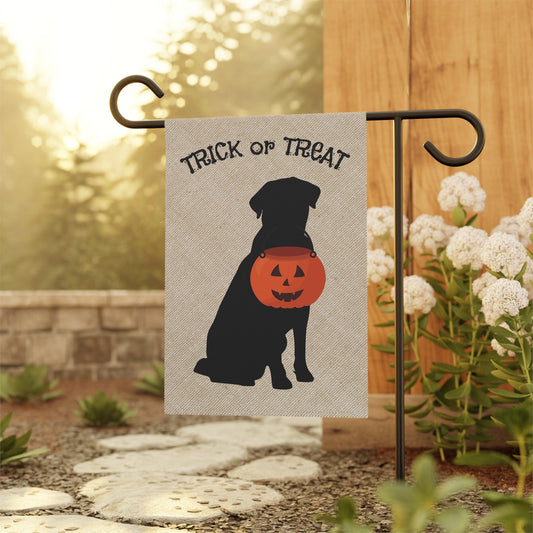 Labrador Retriever Halloween Lawn & Garden House Flag - Lab Dog Mom Gift, Lab Home Decor, Double-sided Banner, Stand Not Included