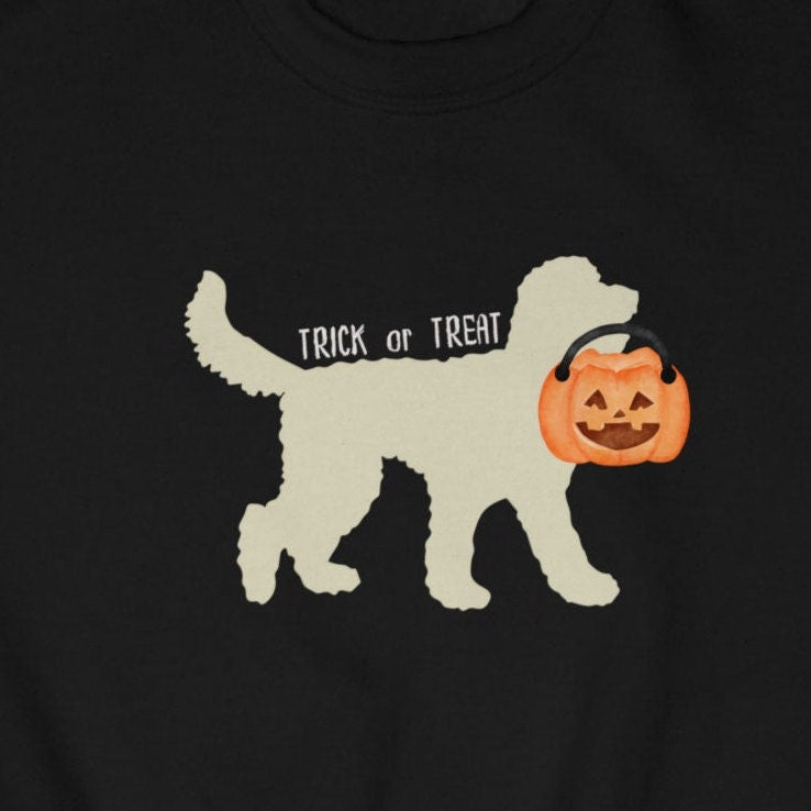 Kids Halloween Doodle Dog Sweatshirt - Fall Halloween Dog Shirt, Pumpkin Sweater, Spooky Season, Dog Lover Gift