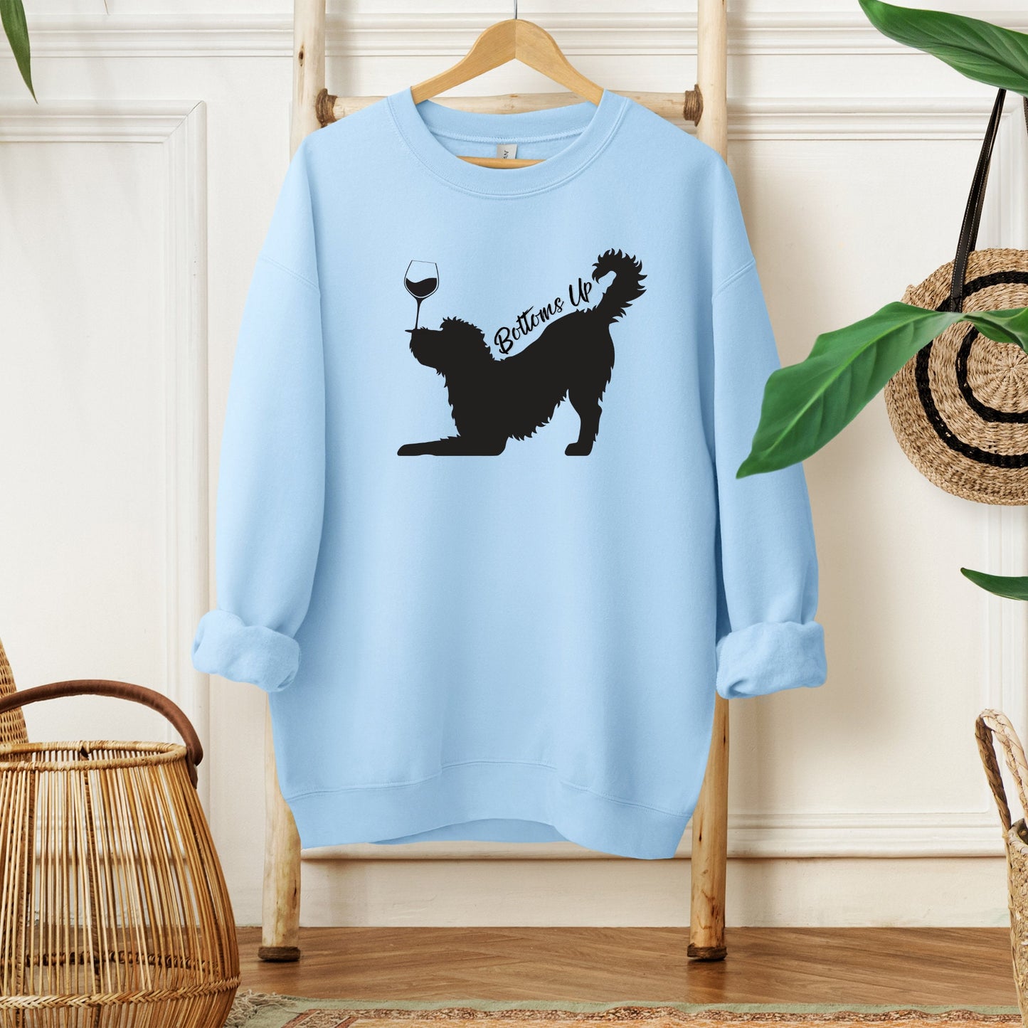 Doodle Dog Mom WIne Sweatshirt - Perfect Gift for Doodle and Wine Lovers, Goldendoodle, Labradoodle, Bernedoodle, Aussiedoodle and