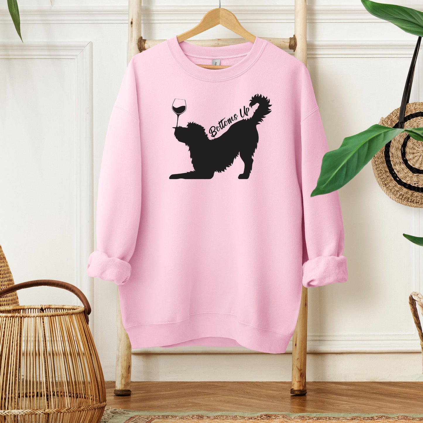 Doodle Dog Mom WIne Sweatshirt - Perfect Gift for Doodle and Wine Lovers, Goldendoodle, Labradoodle, Bernedoodle, Aussiedoodle and