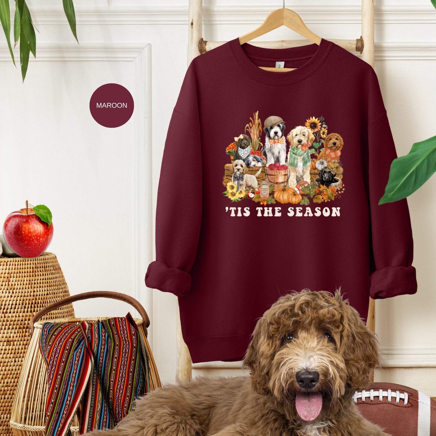 Fall Pumpkin Doodle Dogs Sweatshirt - Pumpkin Spice, Doodle Dog Lover Groomer, Dog Mom, Goldendoodle, Cockapoo, Bernedoodle & More