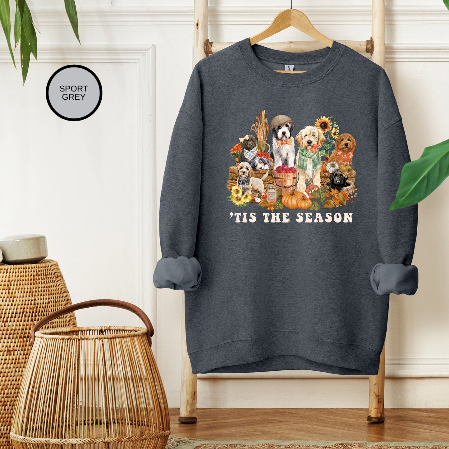 Fall Pumpkin Doodle Dogs Sweatshirt - Pumpkin Spice, Doodle Dog Lover Groomer, Dog Mom, Goldendoodle, Cockapoo, Bernedoodle & More