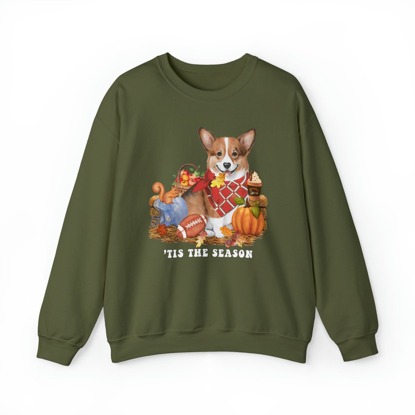 Corgi Dog Fall Pumpkin Dog Sweatshirt - Pumpkin Spice Tee, Football Season, Dog Lover Groomer, Corgi Dog Mom Shirt