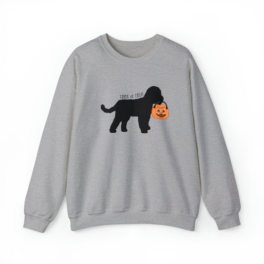 Mini Doodle - Cockapoo, Cavapoo Halloween Dog Lover Sweatshirt, Doodle Mom Gift, Halloween Dog With Pumpkin Sweatshirt