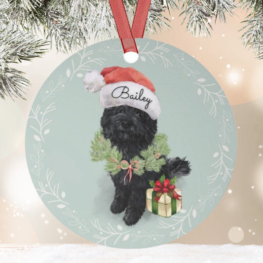 Personalized Black Doodle Christmas Ornament - Doodle Dog  Mom & Dad Gift, Durable Lightweight Metal, A Treasured Keepsake of Your