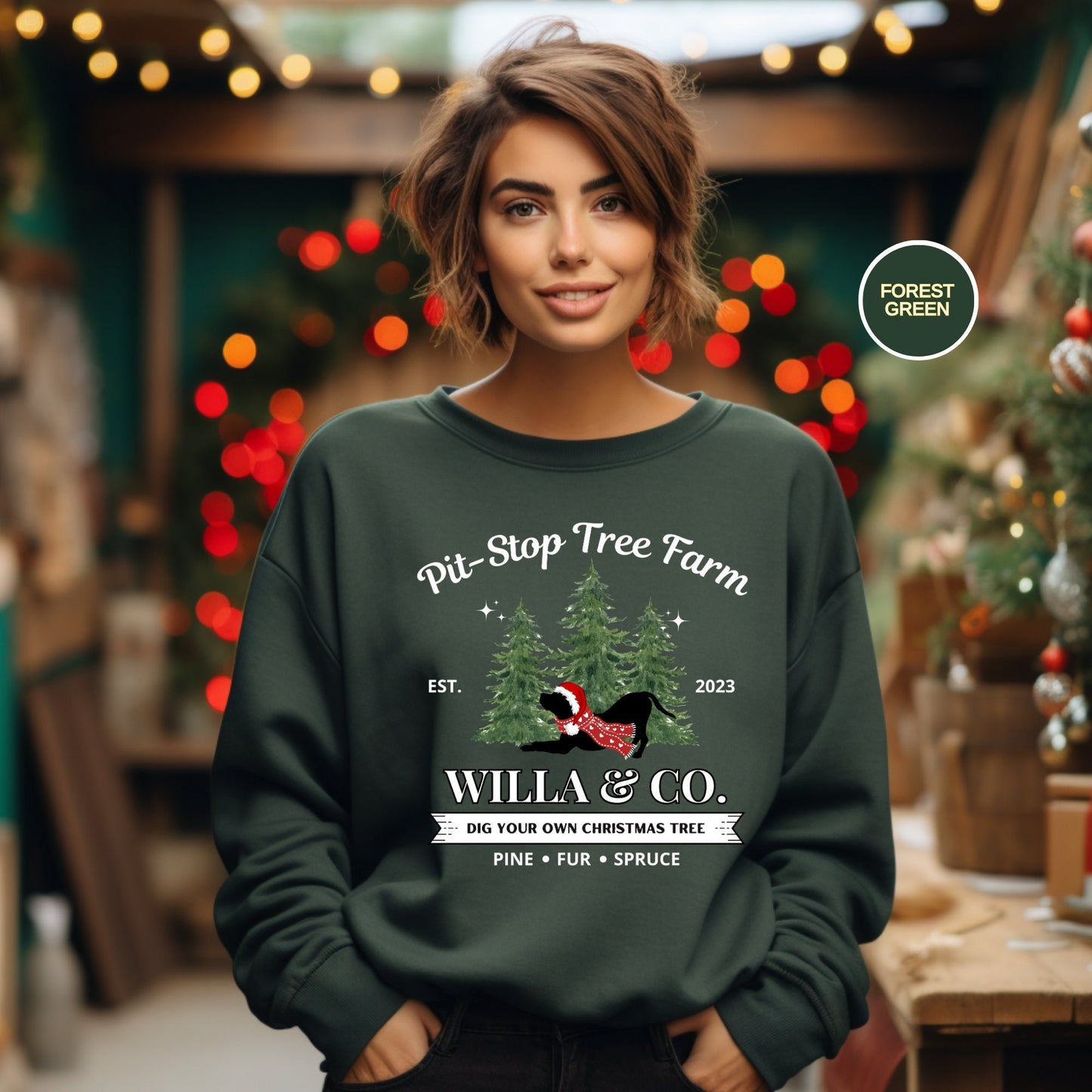 Personalized Pitbull Dog Christmas Sweatshirt - Pittie Dog Mom Gift Shirt, Custom Pitbull Lover Unisex Sweatshirt, Pitbull Shirt