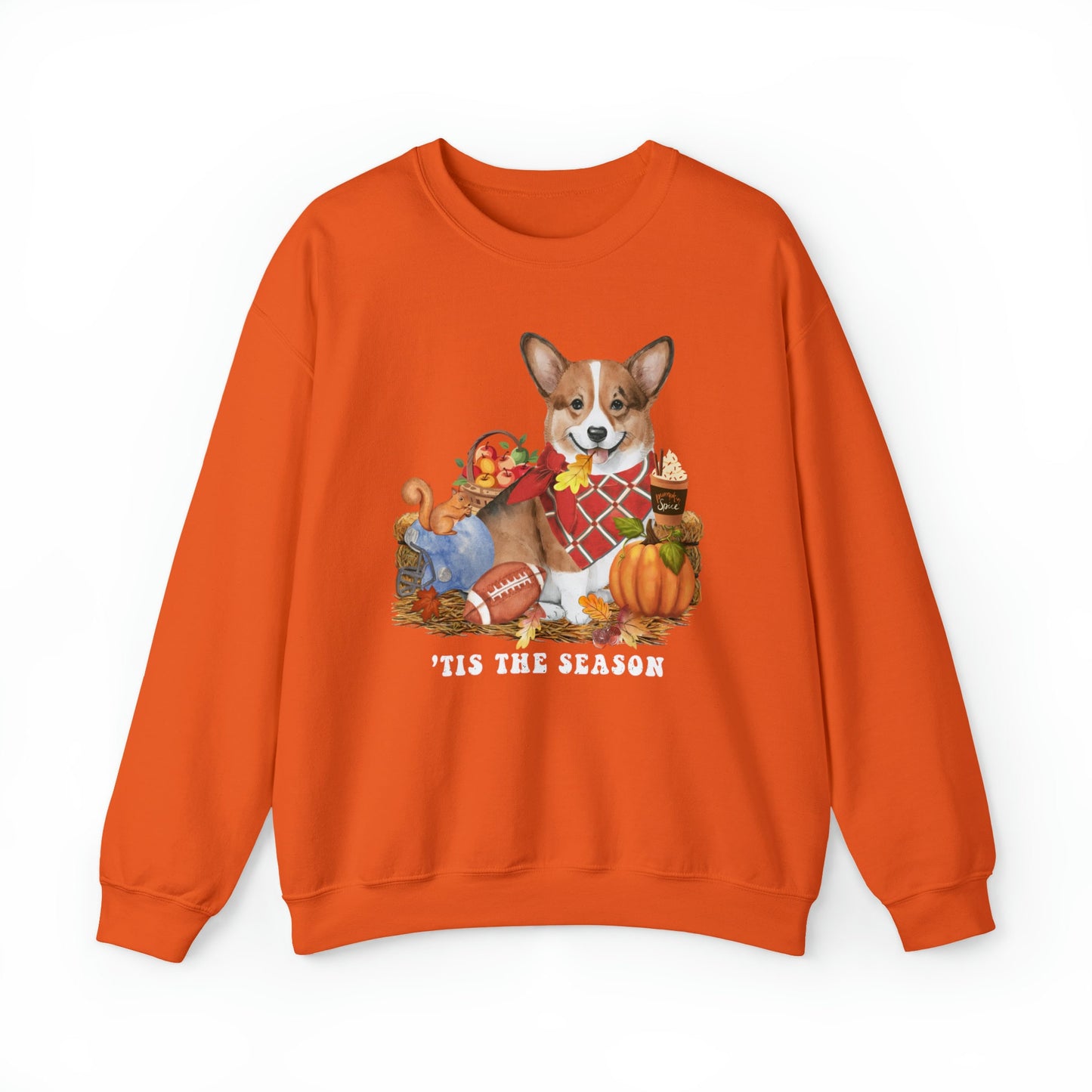 Corgi Dog Fall Pumpkin Dog Sweatshirt - Pumpkin Spice Tee, Football Season, Dog Lover Groomer, Corgi Dog Mom Shirt