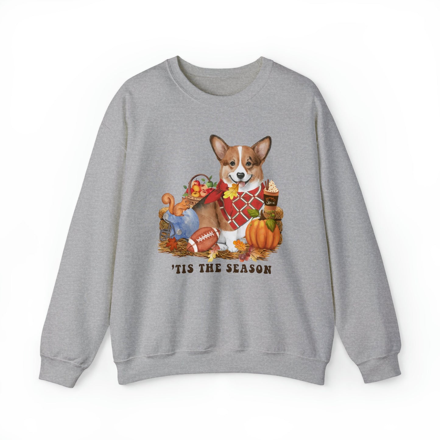 Corgi Dog Fall Pumpkin Dog Sweatshirt - Pumpkin Spice Tee, Football Season, Dog Lover Groomer, Corgi Dog Mom Shirt