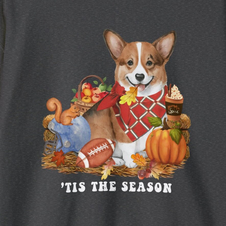 Corgi Dog Fall Pumpkin Dog Sweatshirt - Pumpkin Spice Tee, Football Season, Dog Lover Groomer, Corgi Dog Mom Shirt