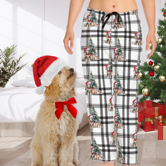 Bernedoodle - Aussiedoodle Christmas Pajama Pants, Doodle Dog Mom Gift, Women's Dog Lover Pajama Pants