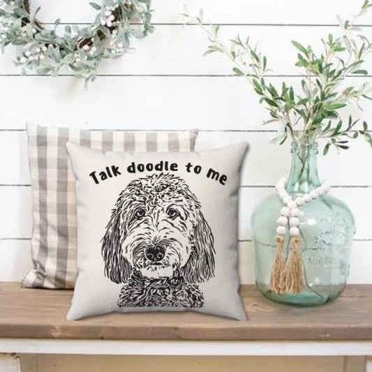 Doodle Dog Gift Pillow | Goldendoodle | Labradoodle | Bernedoodle | Aussiedoodle |Doodle Mom or Dad Gift | Doodle Lover |Doodle Ho