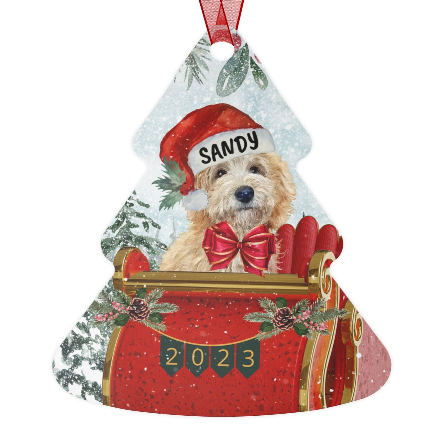 Personalized Tan Doodle - Cockapoo Christmas Ornament, Doodle Mom Gift, Labradoodle, Goldendoodle, Cockapoo, Cavapoo