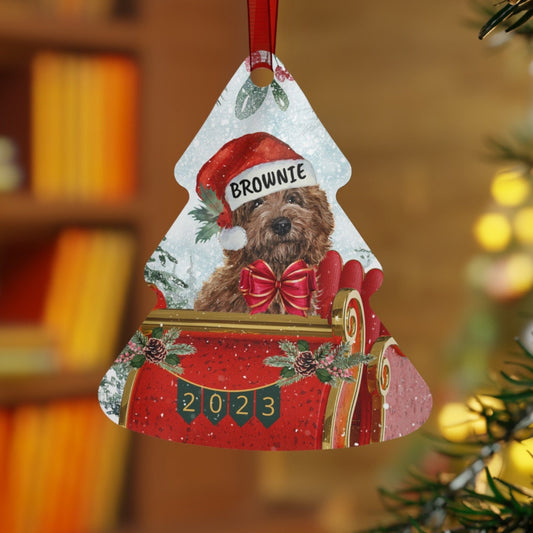 Personalized Chocolate Brown Cavapoo - Doodle, Cockapoo Christmas Ornament, Doodle Dog Mom Gift, Labradoodle, Goldendoodle, Dog Ke