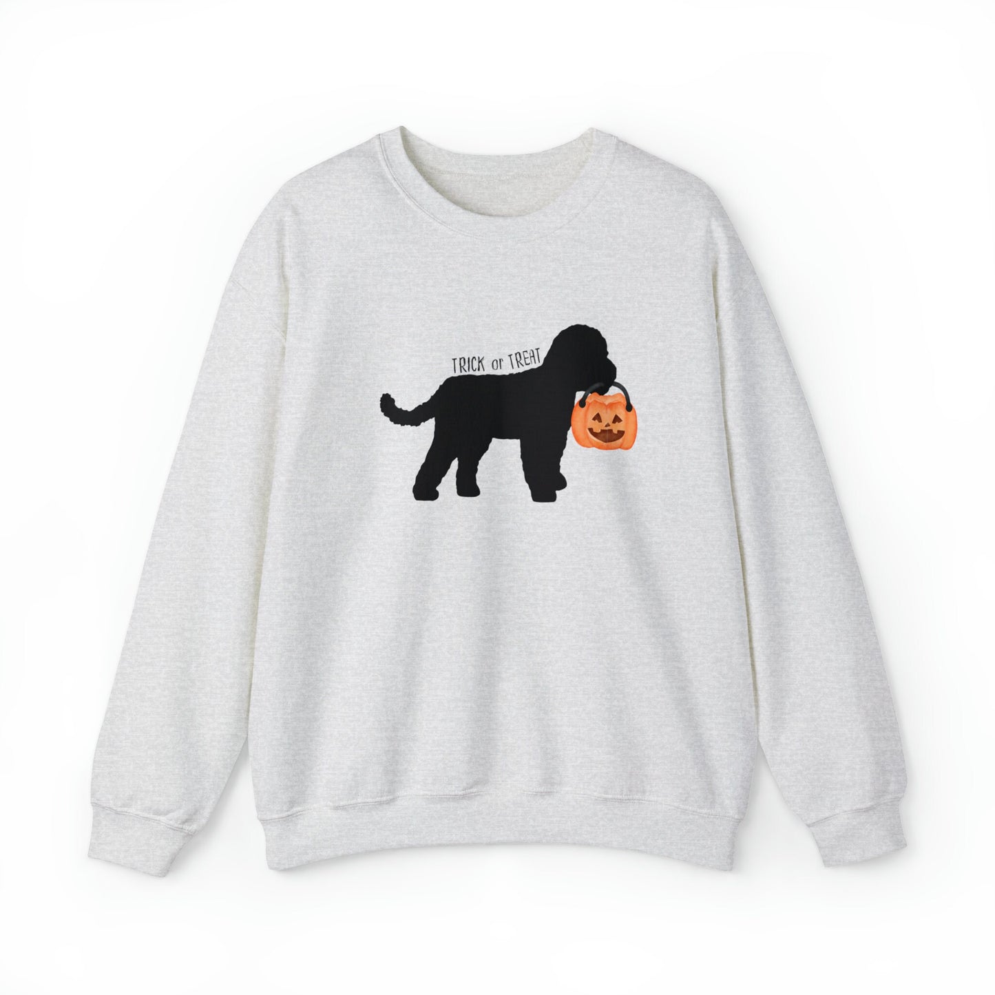 Mini Doodle - Cockapoo, Cavapoo Halloween Dog Lover Sweatshirt, Doodle Mom Gift, Halloween Dog With Pumpkin Sweatshirt