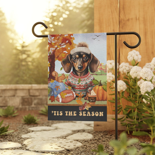 Personalized Dachshund - Doxie Dog Fall Garden Flag, Dachshund Football, Pumpkin Spice, Flag, Doxie Dog Mom Autumn Gift