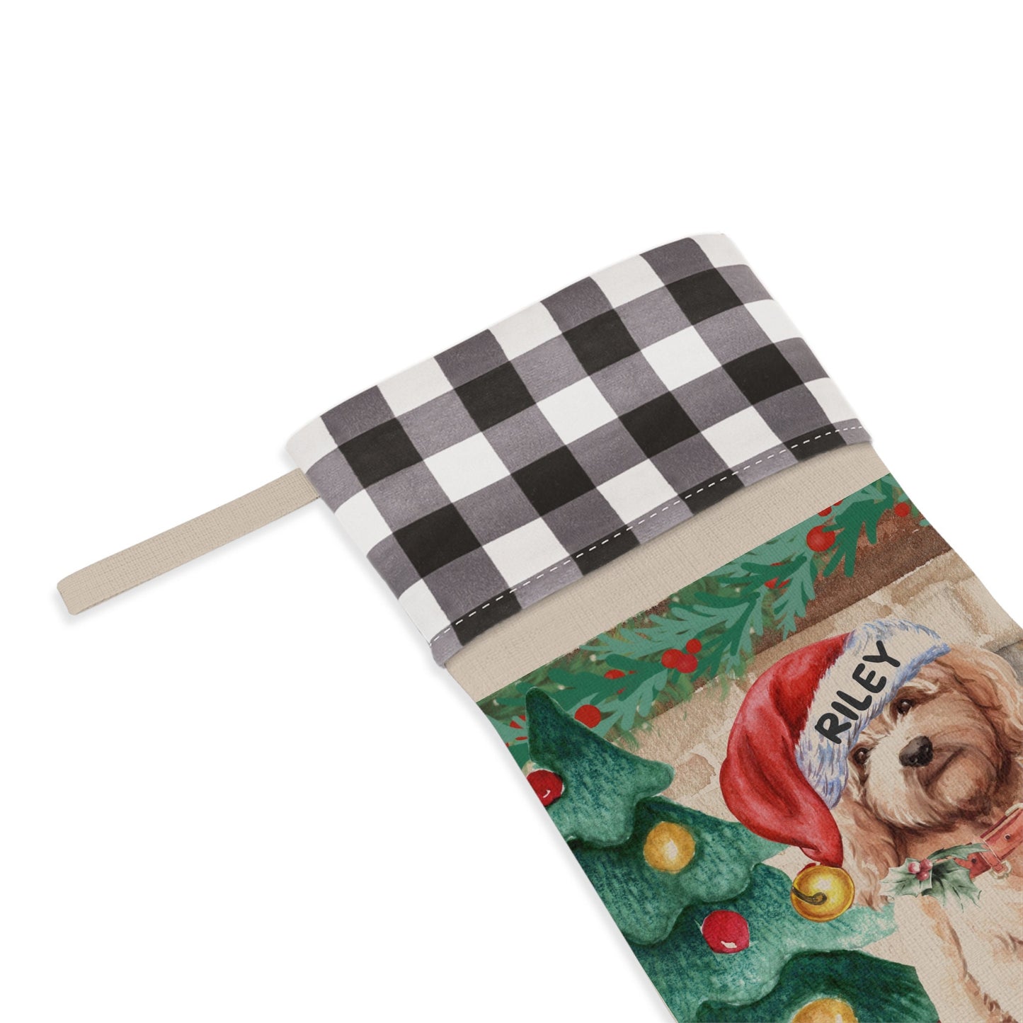 Personalized Goldendoodle - Labradoodle, Doodle Dog Christmas Stocking, Doodle Mom or Dad Gift, Doodle Dog Christmas Keepsake