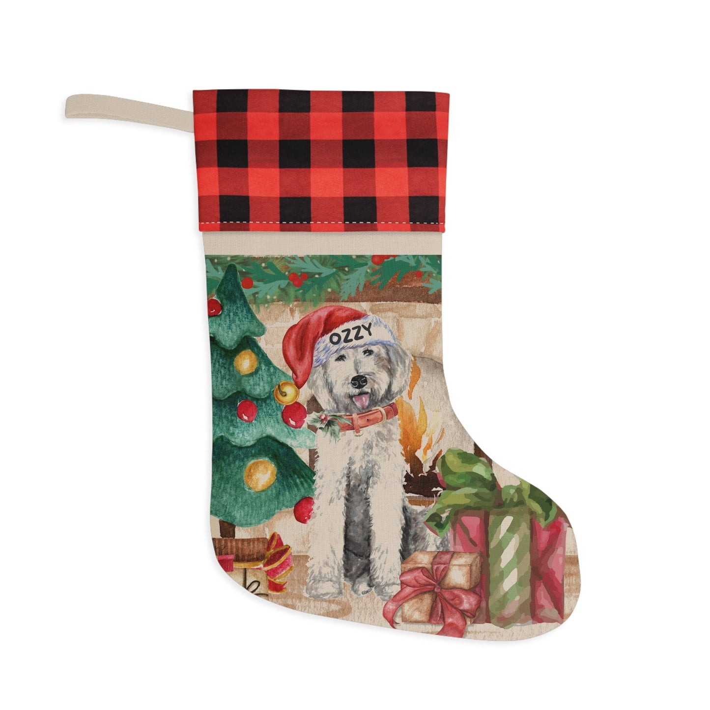 Personalized Custom Goldendoodle - Labradoodle, Doodle Dog Christmas Stocking, Doodle Mom or Dad Gift, Doodle Christmas Decor