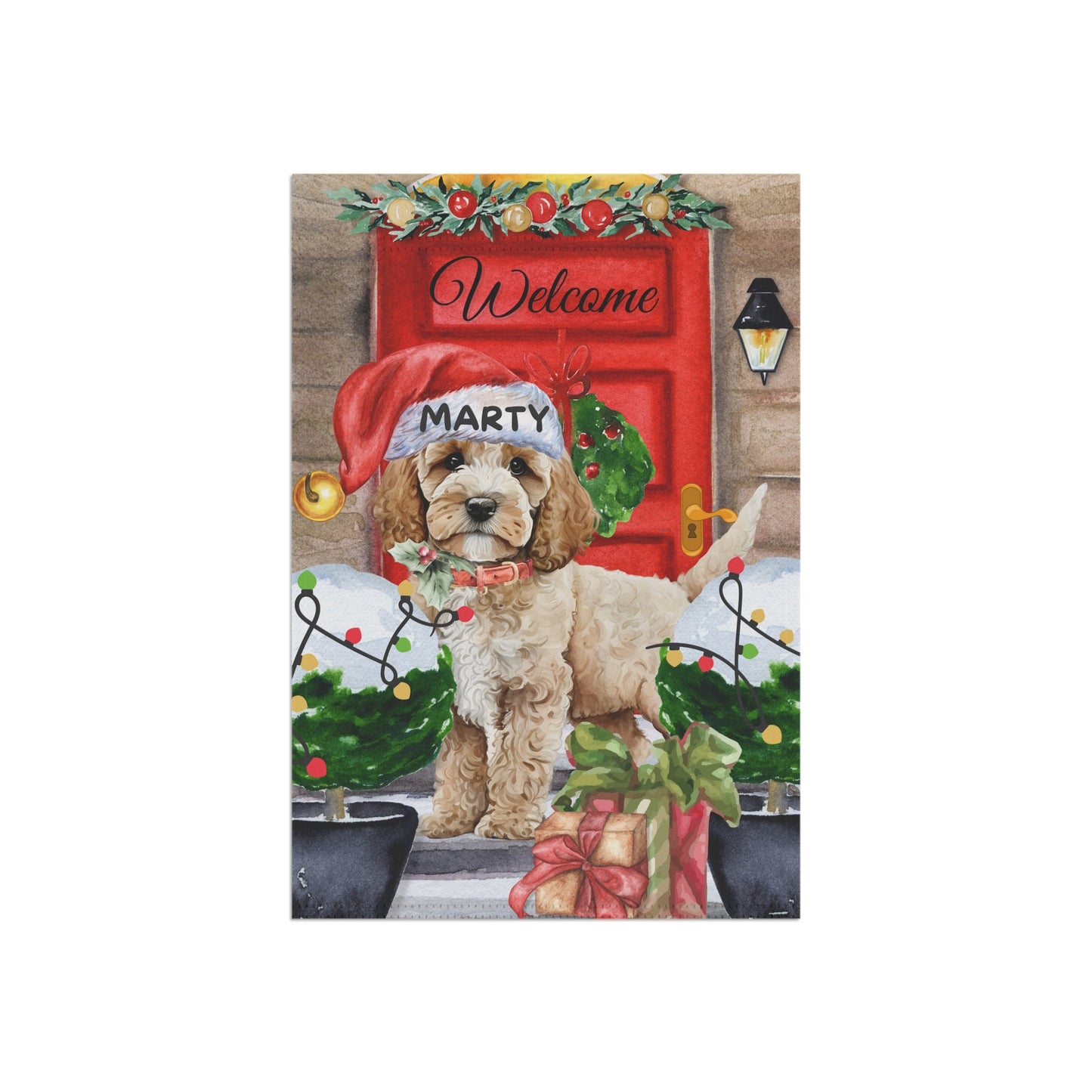 Personalized Cockapoo - Cavapoo, Mini Doodle Dog Christmas Flag, Custom  Cockapoo, Doodle Mom Gift, Double-sided Flag, Stand Not I