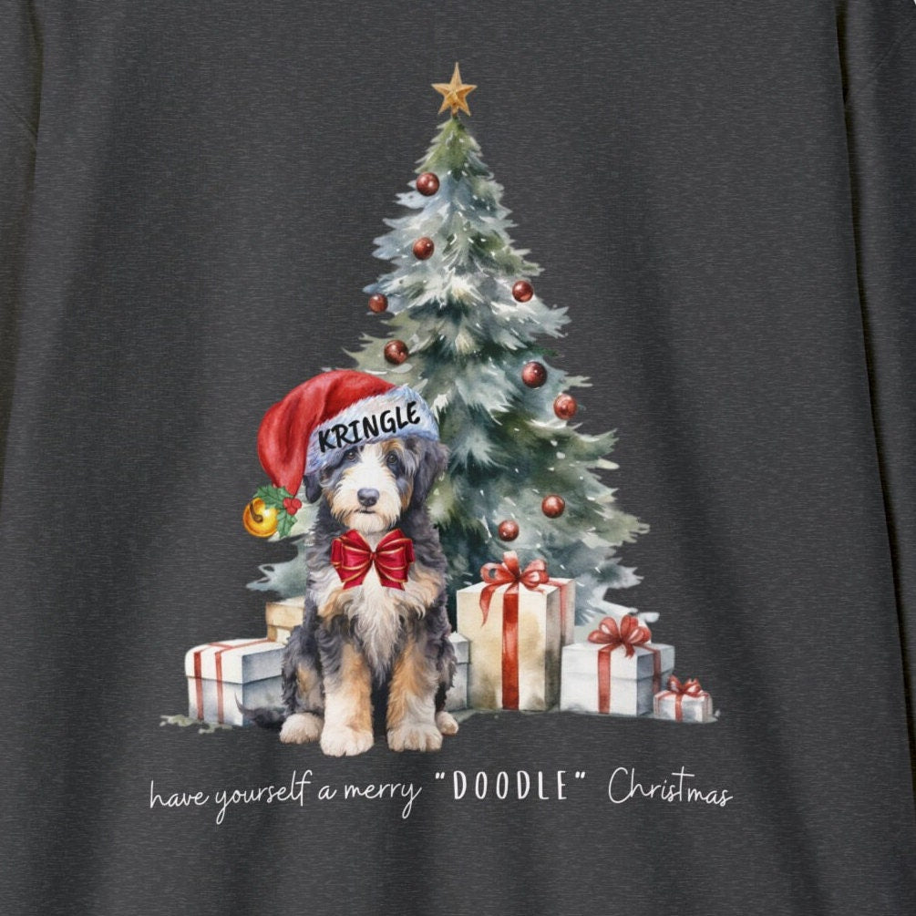 Personalized Bernedoodle - Doodle Dog Christmas Sweatshirt, Aussiedoodle, Sheepadoodle, Goldendoodle, Etc, Custom Doodle Mom Gift