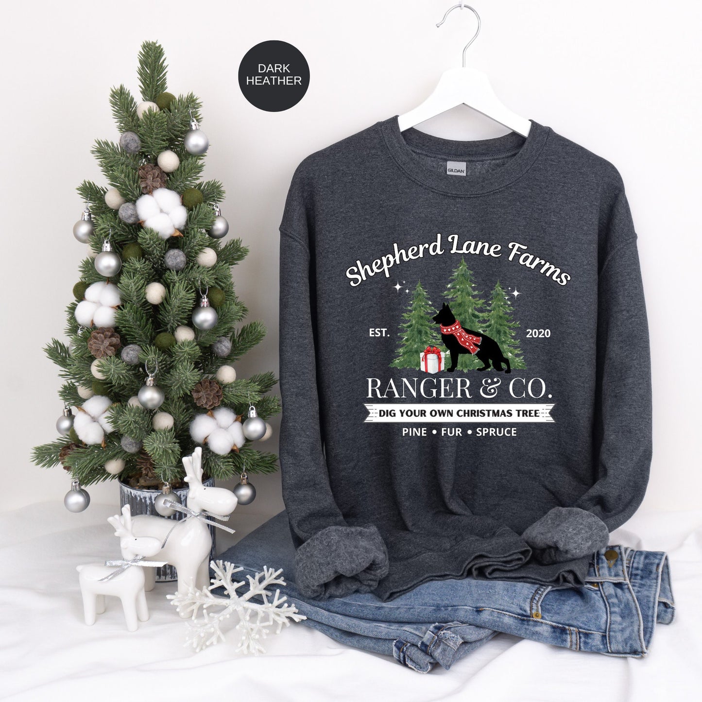 Personalized German Shepherd Christmas Sweatshirt - German Shepherd Dog Mom Dad Gift Shirt, German Shepherd Unisex Birthday, Chris