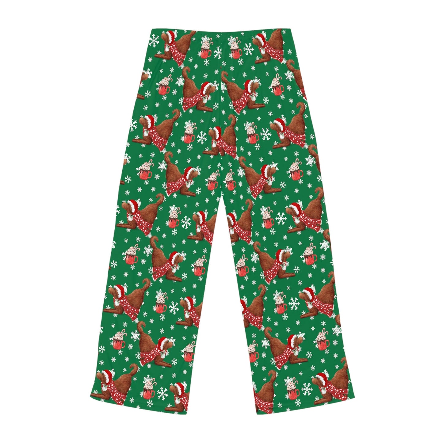 Red Apricot Doodle Dog Christmas Pajama Bottoms - Doodle Mom Pajama Lounge Pants, Doodle Mom Gift, Dog Pajamas, Pair W Matching Sw