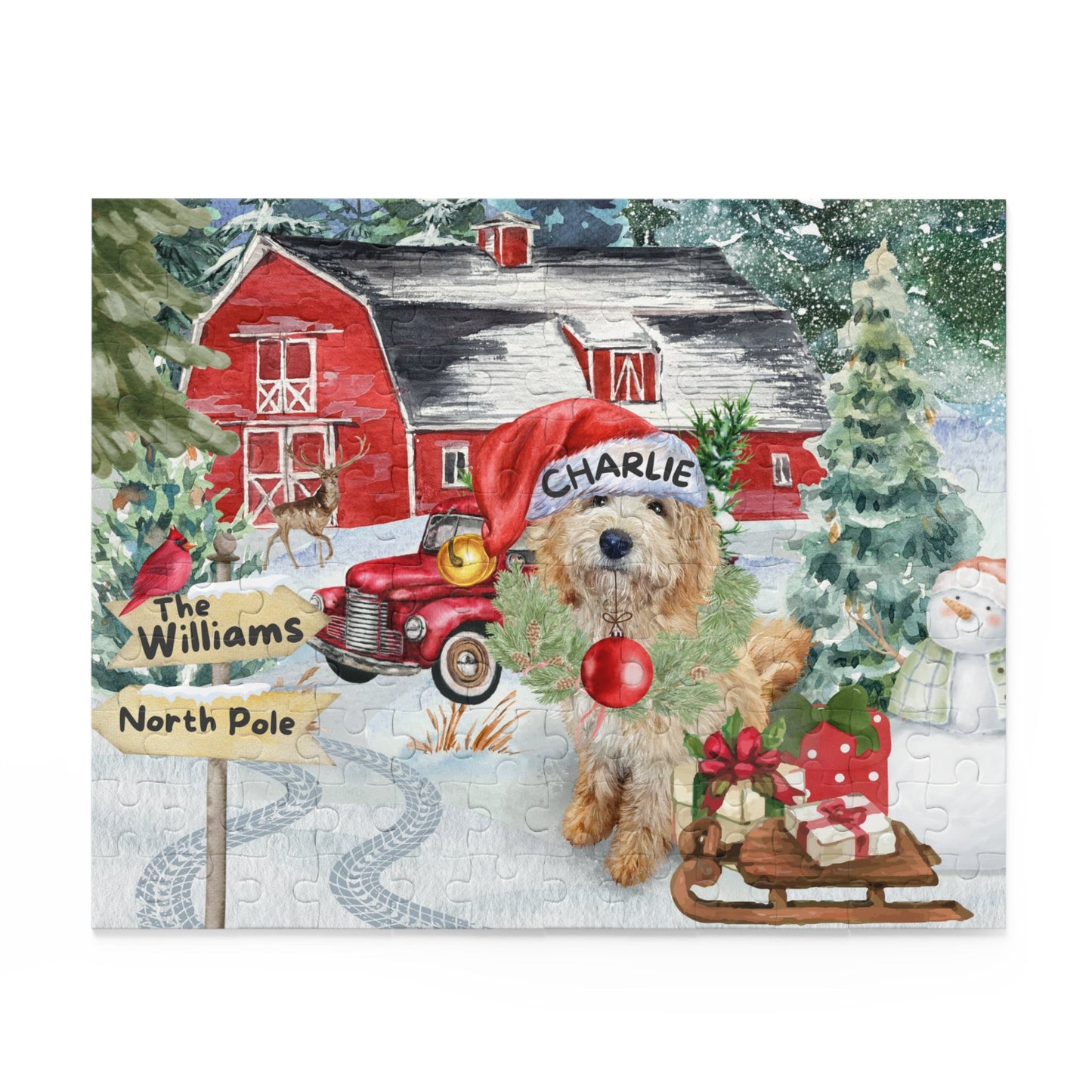 Personalized Goldendoodle - Labradoodle Doodle Dog Puzzle, Perfect Christmas Gift for Any Doodle Lover (120, 252, 500-Piece)Gift Box