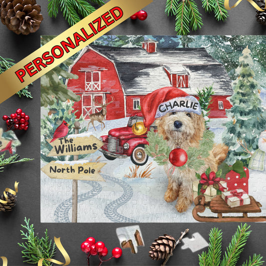 Personalized Goldendoodle - Labradoodle Doodle Dog Puzzle, Perfect Christmas Gift for Any Doodle Lover (120, 252, 500-Piece)Gift Box