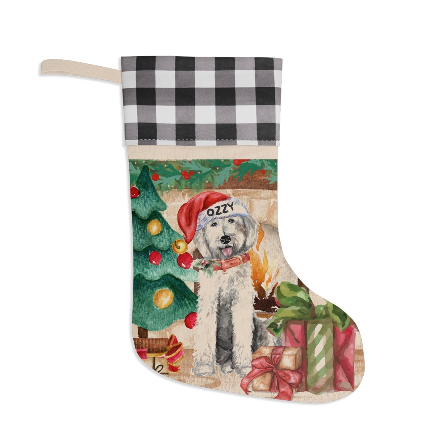 Personalized Custom Goldendoodle - Labradoodle, Doodle Dog Christmas Stocking, Doodle Mom or Dad Gift, Doodle Christmas Decor