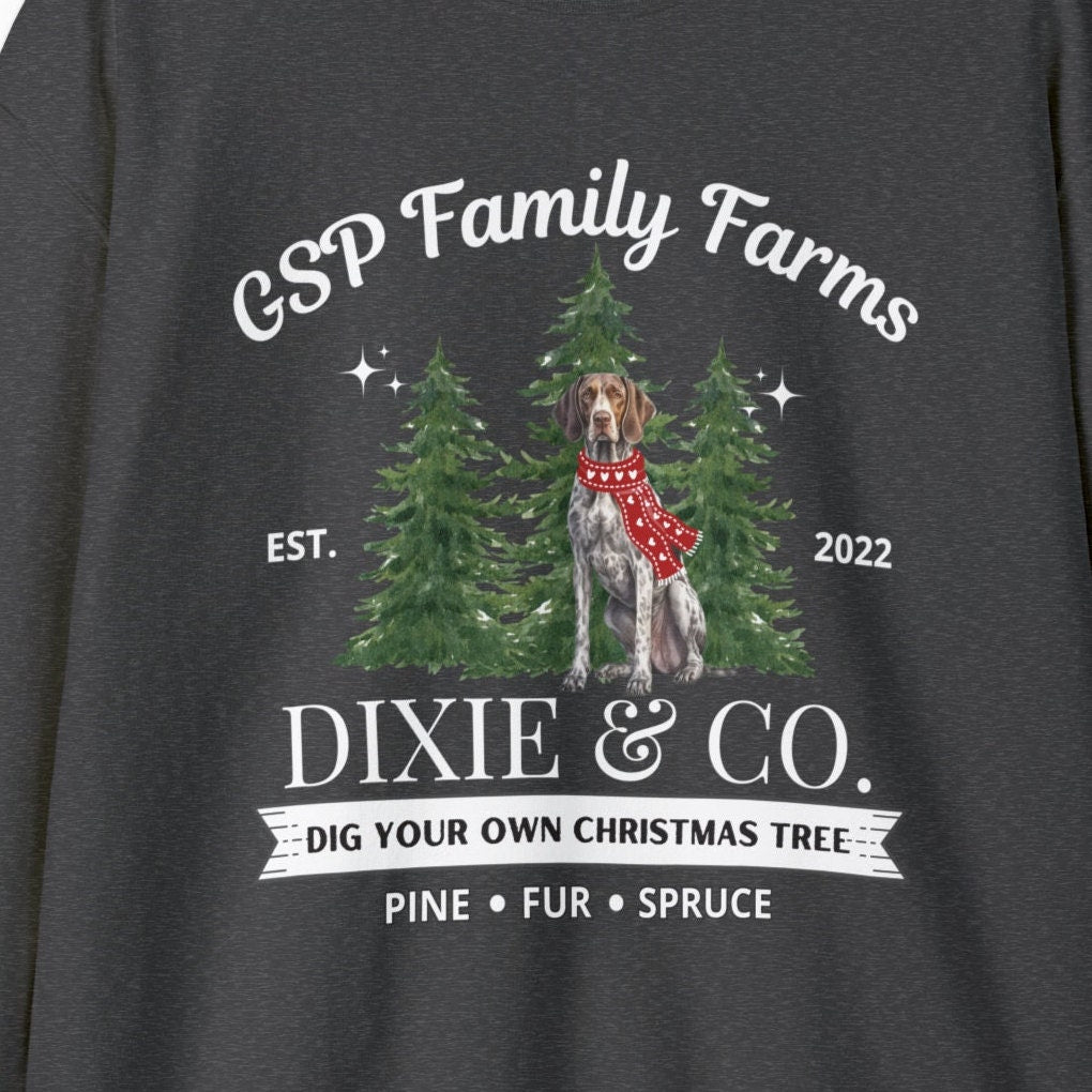 Personalized German Shorthaired Pointer Gsp Christmas Sweatshirt - Gsp Dog Mom Gift Shirt, Custom Gsp Dog Lover Unisex Sweatshirt