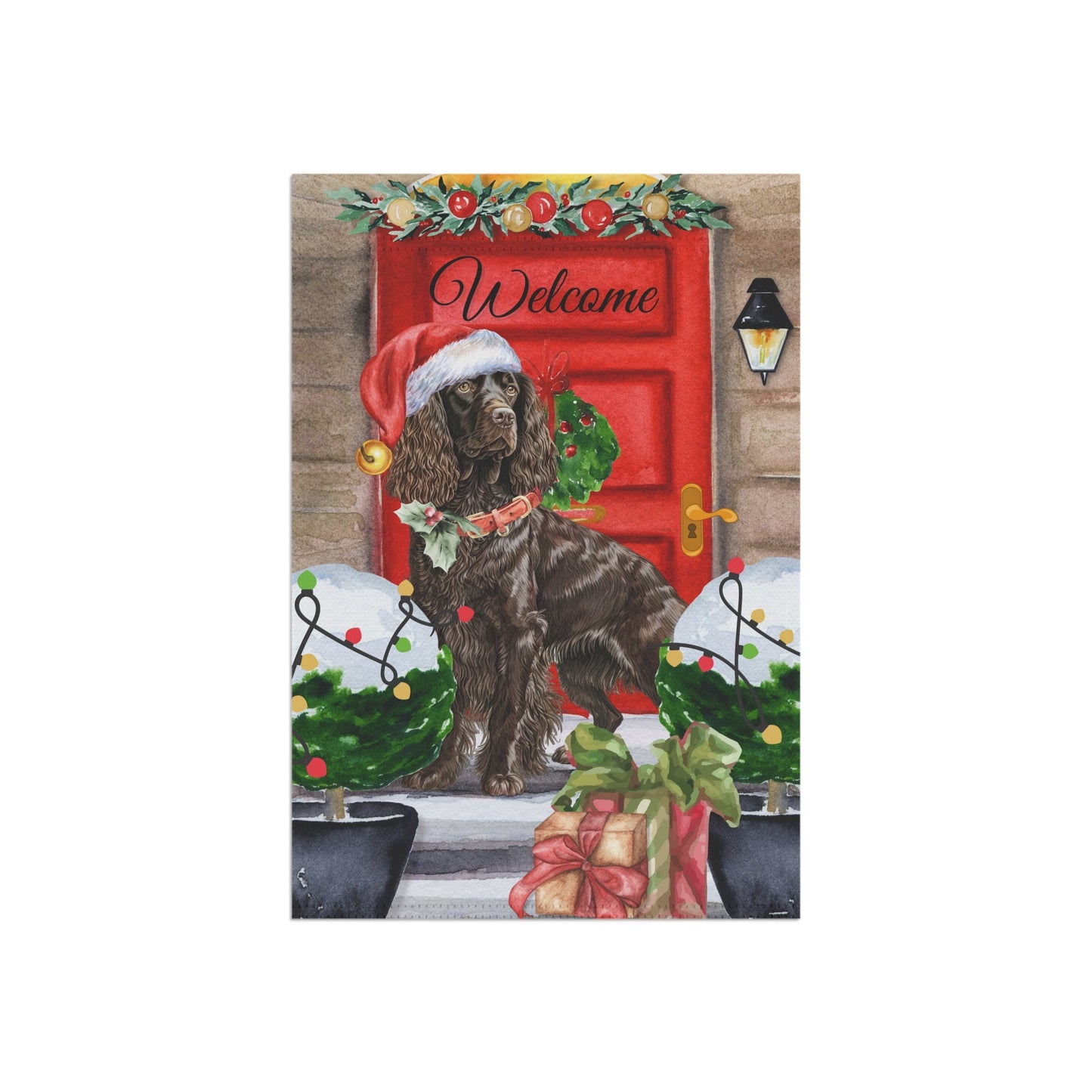 Personalized Boykin Spaniel Christmas Flag ,Custom Boykin Spaniel Dog Mom Gift - Home Garden Dog Decor Flag, Pole Not Included